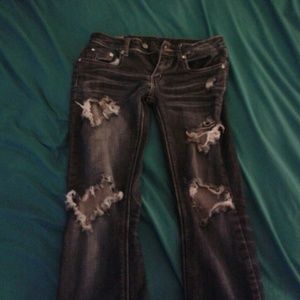 Skinny ripped jeans