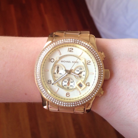 Gold studded Michael Kors watch - Picture 2 of 4