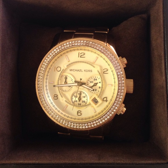 Gold studded Michael Kors watch - Picture 3 of 4
