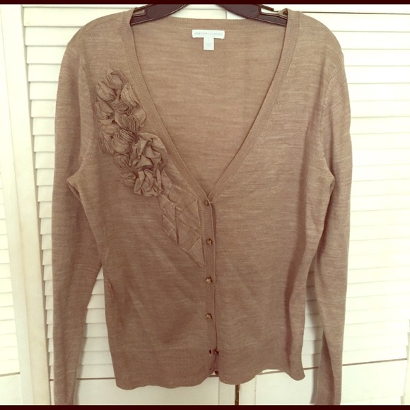 Heater brown cardigan sweater