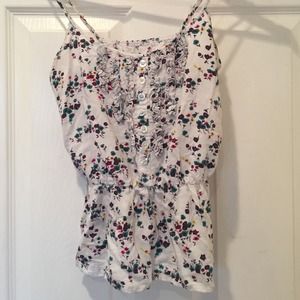 Ruffled blouse great for layering with a blazer