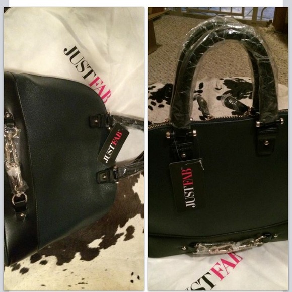 NEW JustFab dk navy doctors purse/tote with case.