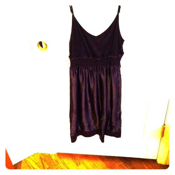 Plum colored satin dress