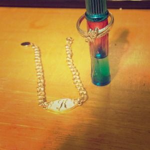 💎Disney Sterling CZ "K" bracelet and Ring