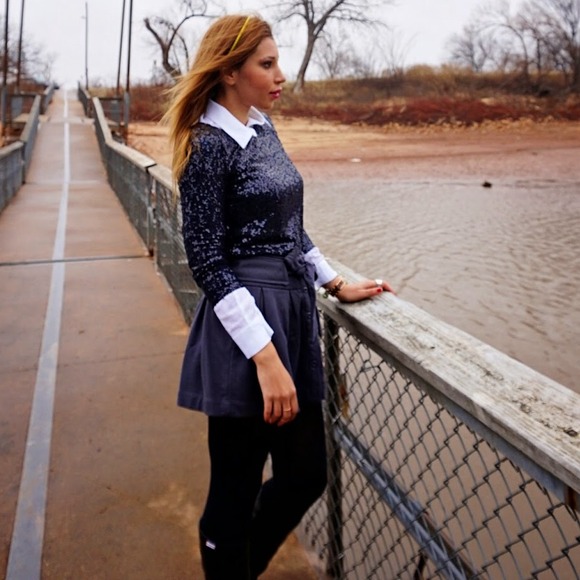 Grey BCBG Bow Skirt - Picture 2 of 4