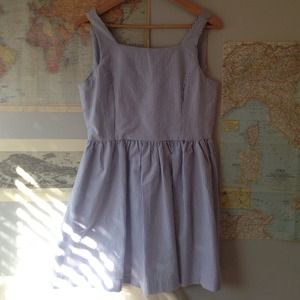 Francesca blue seersucker dress