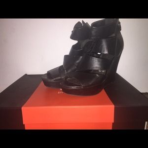 G by Guess black wedges