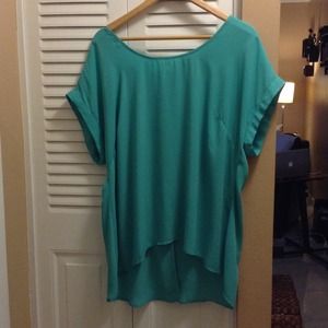 Sea green hi lo shirt