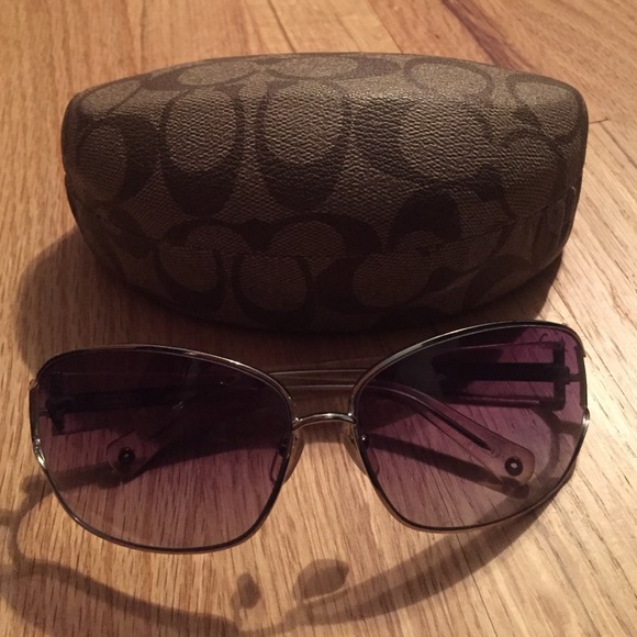 Coach "Alyssa" clear sided sunglasses with case