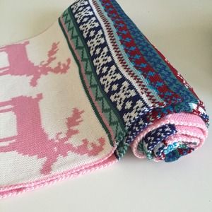 Christmas Reindeer Snowflake Scarf