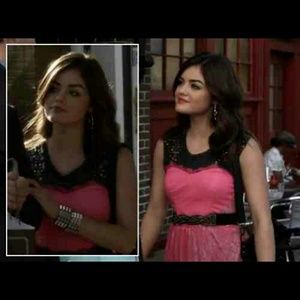 Silence + Noise Hot Pink Lace Dress / Seen on PLL