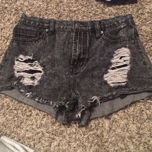 Black High Waisted shorts