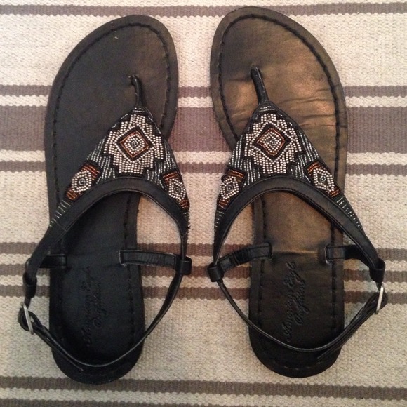American eagle outfitters beaded sandals