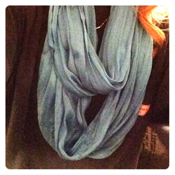 Blue infinity scarf