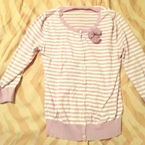Purple stripes cardigan