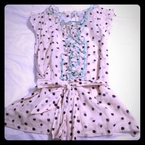 Polka dot top with sash