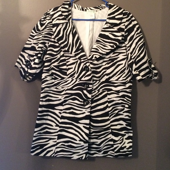 Zebra print blazer.  On hold for a Bundle offer! - Picture 1 of 2