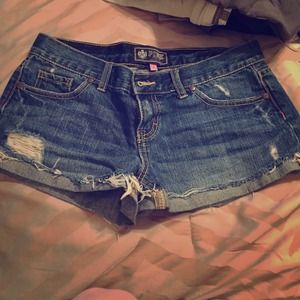 Denim cut off shorts