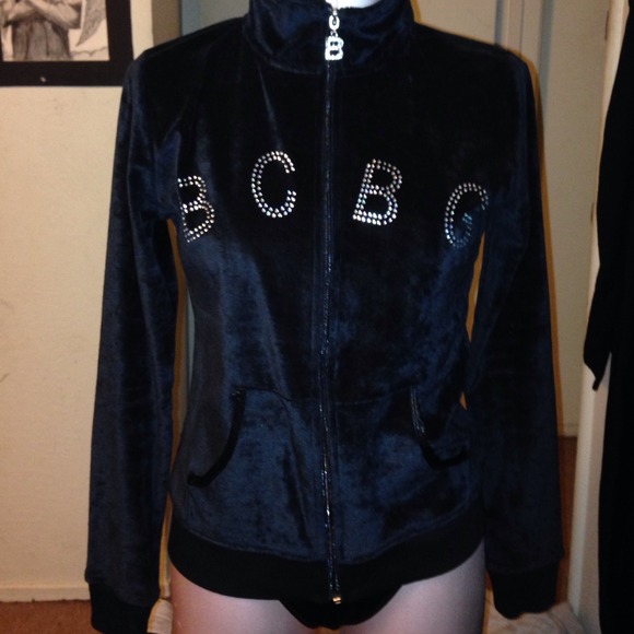 BCBG velour zip up