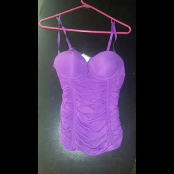 Purple Ruched Corset