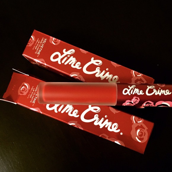 Brand new red velvet like crime lipstick