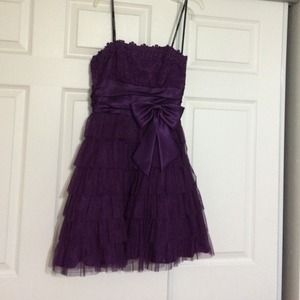 Tube Purple ruffled dress