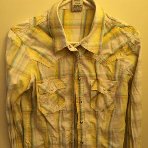True Religion Plaid western shirt