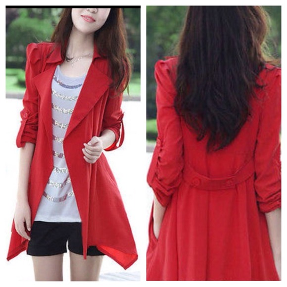 Jackets & Blazers - Host pick 💖 light weight red trench coat