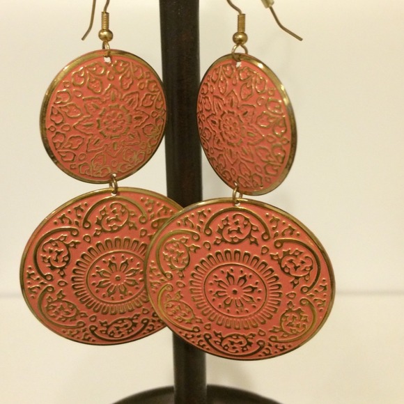 Large oversized disc earrings