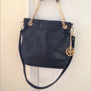 Michael Kors Black Leather Cross Body purse