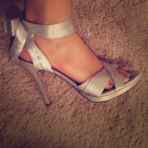Silver/grey heels