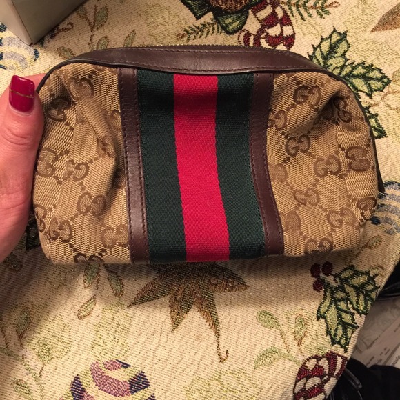 Authentic Gucci cosmetic bag