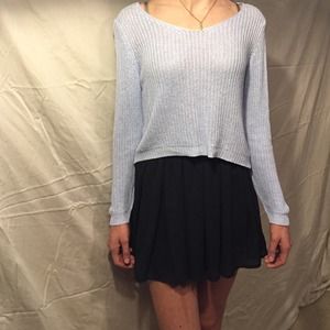 Cropped knitted sweater