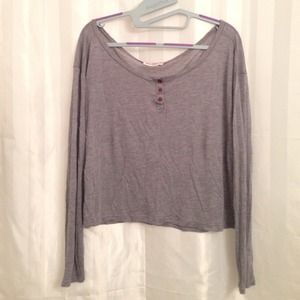 Gray long sleeved top