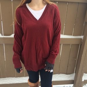 Burgundy oversized sweater