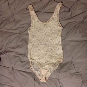 Cream lace bodysuit