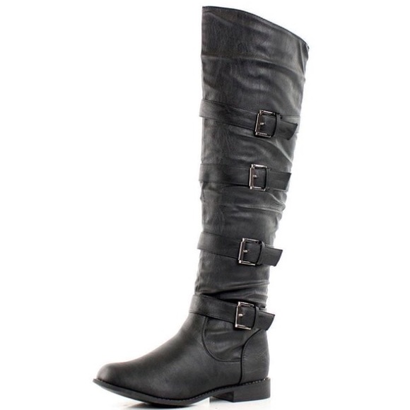 VEGAN Over Knee Boots (other sizes/colors avail) - Picture 3 of 3