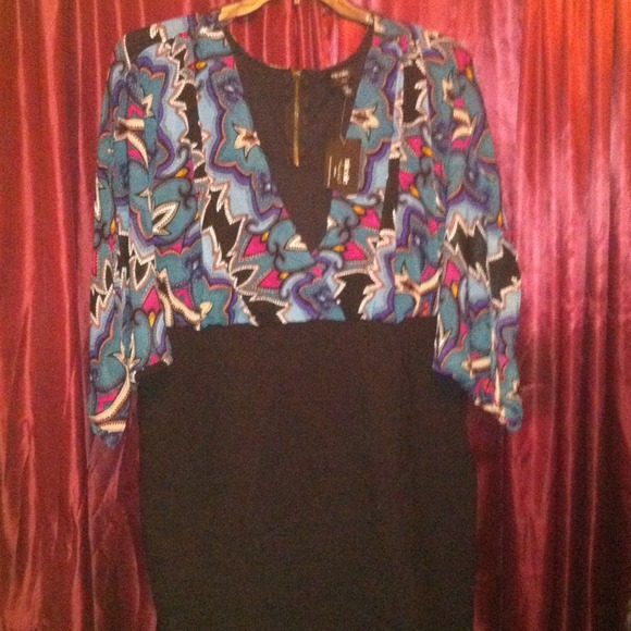 Multi colored two-toned dress (plus size)