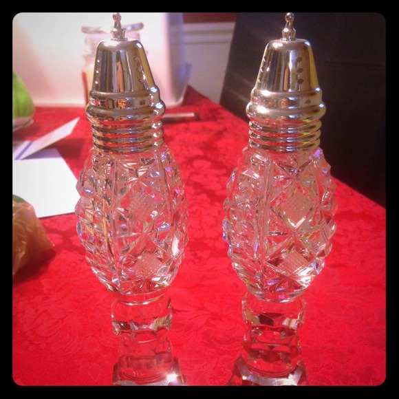 Beautiful glass salt shakers