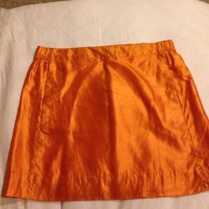 Orange J.Crew mini skirt
