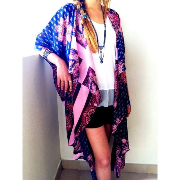 "Unbounded Gypsy" Printed Maxi Cardigan Duster - Picture 3 of 4