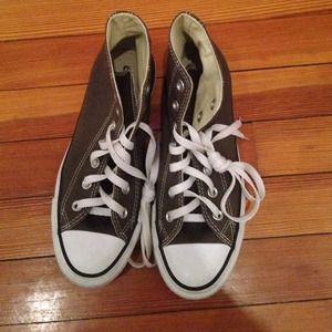 olive Green high top Converse