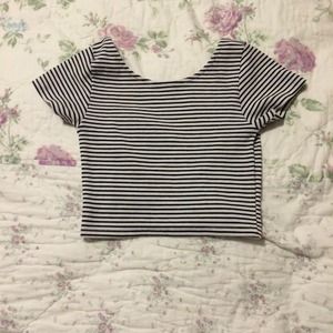 Urban outfitters stripped crop top