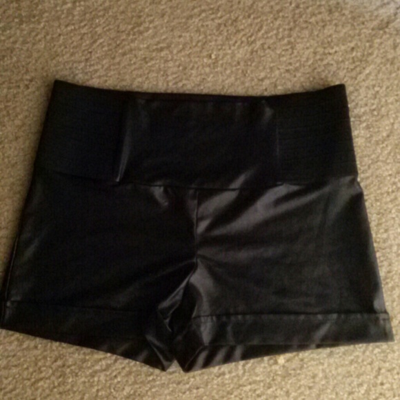 Black high waist shorts