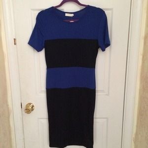 Royal/navy blue color block dress