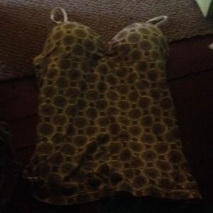 Tank top white with tan design