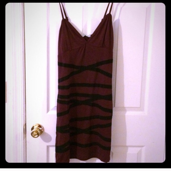Plum spaghetti strap dress