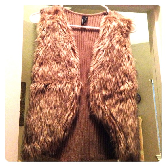 Faux fur vest