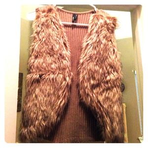 Faux fur vest