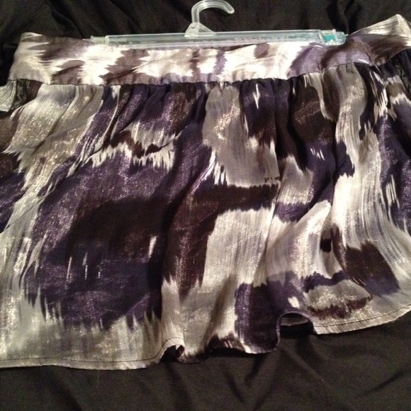 Gray, white, and purple Skater skirt
